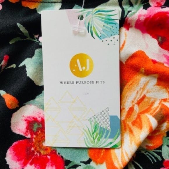 Amelia James New Size S Black Orange Floral Print Newport Stretch Maxi Dress - Picture 10 of 10